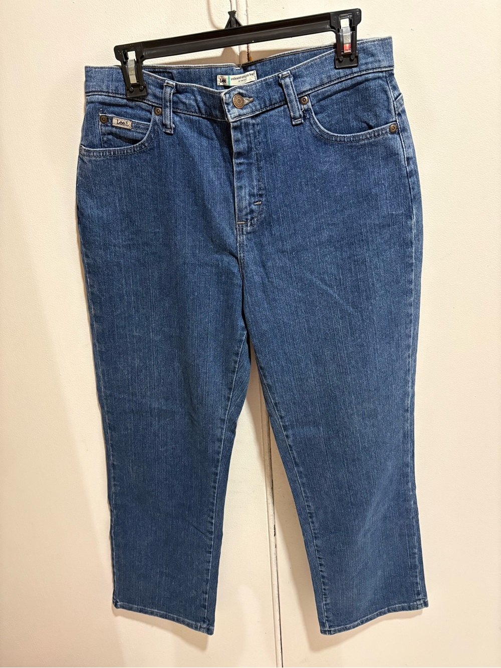 Lee Classic High-Rise Straight Leg Jeans in Medium Blue